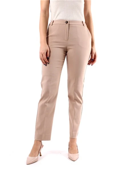 PANTALONI SLIM A SIGARETTA DONNA BEIGE