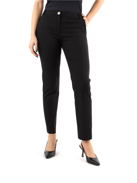 PANTALONI SLIM A SIGARETTA DONNA NERO