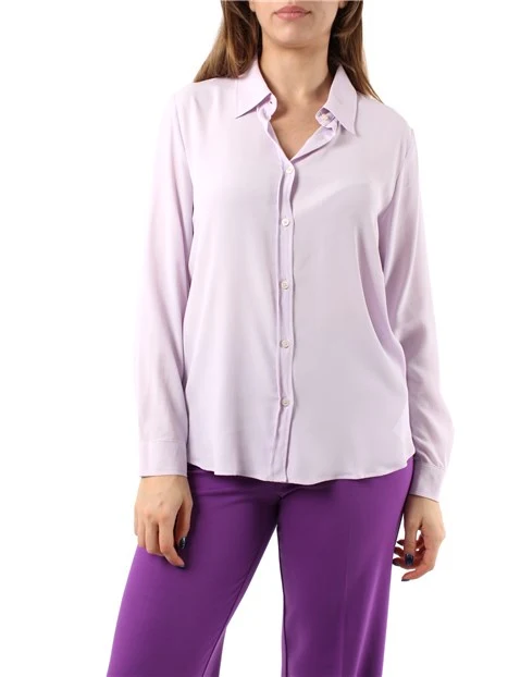 CAMICIA IN CRÈPE DE CHINE MISTO SETA DONNA LILLA