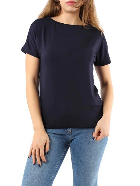 T-SHIRT MANICA CORTA IN JERSEY DONNA BLU