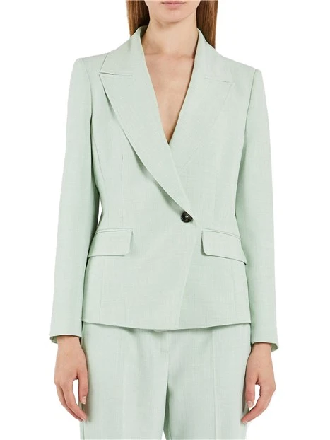 GIACCA BLAZER DOPPIOPETTO IN STUOIA DONNA VERDE