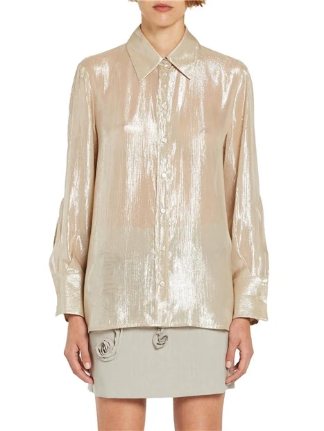 CAMICIA IN CHIFFON LUREX DONNA BEIGE