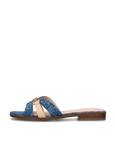 CIABATTE FLJRL3DEN19 CON TACCO BASSO DONNA BLU