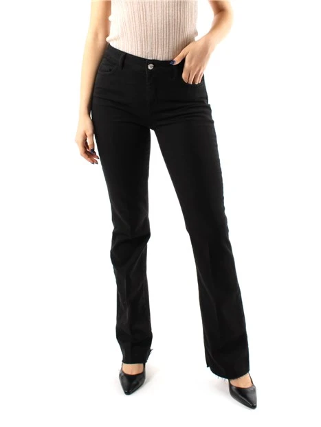 JEANS A ZAMPA BOTTOM UP DONNA NERO