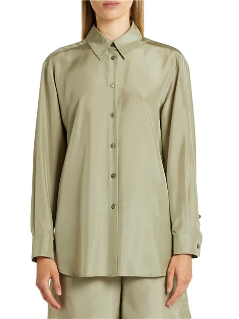 CAMICIA IN PURA SETA DONNA VERDE