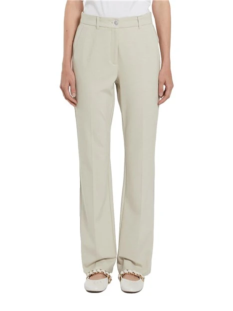 PANTALONI A SIGARETTA IN PUNTO MILANO DONNA BEIGE MELANGE