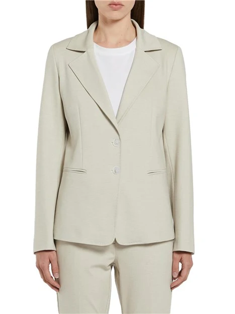 GIACCA BLAZER MONOPETTO IN PUNTO MILANO DONNA BEIGE