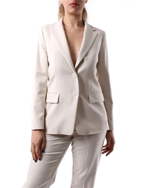 GIACCA BLAZER MONOPETTO DONNA BIANCO BURRO