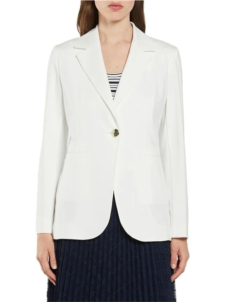 GIACCA BLAZER IN JERSEI SEMIADERENTE DONNA BIANCO