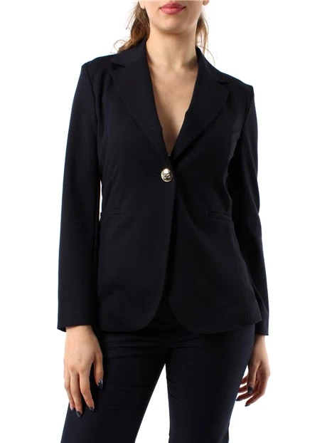 GIACCA BLAZER IN JERSEI SEMIADERENTE DONNA BLU