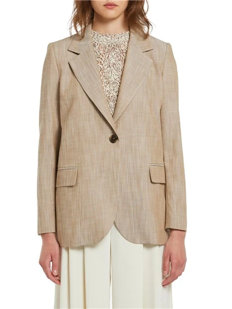 GIACCA BLAZER IN STUOIA DONNA BEIGE