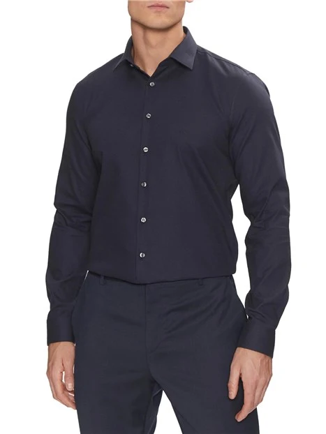 CAMICIA SLIM FIT UOMO BLU NOTTE