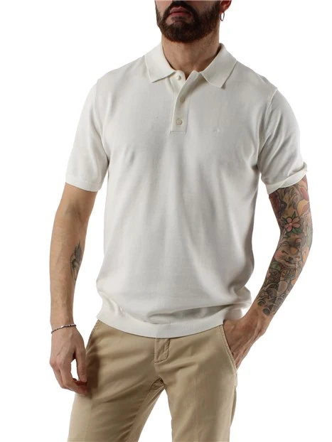 POLO MANICA CORTA IN COTONE UOMO BIANCO