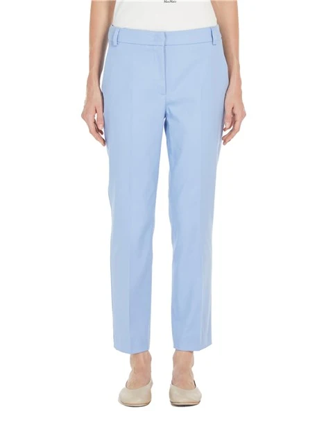 PANTALONI A SIGARETTA IN COTONE STRETCH DONNA CELESTE