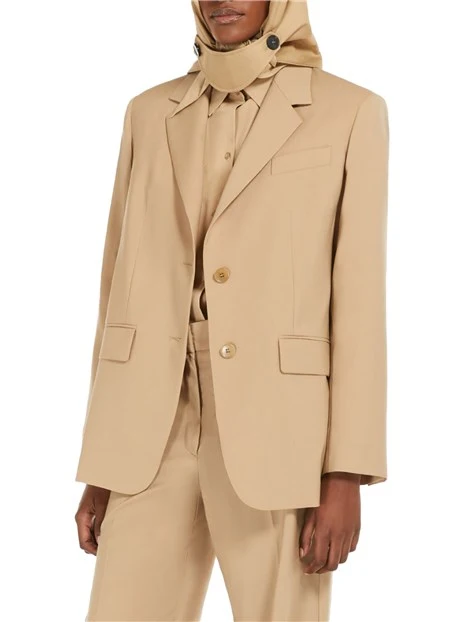 GIACCA BLAZER MONOPETTO IN LANA DONNA BEIGE