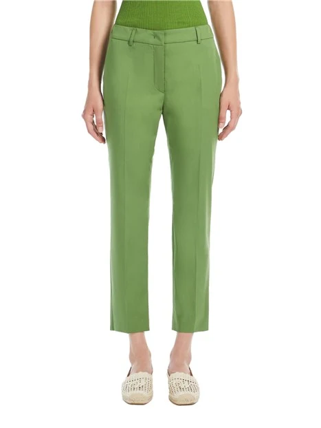 PANTALONI CROPPED A SIGARETTA DONNA VERDE