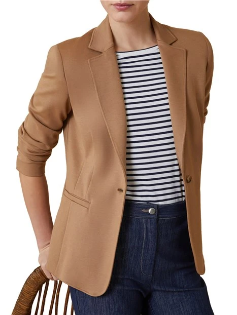 GIACCA BLAZER MONOPETTO SLIM FIT DONNA BEIGE