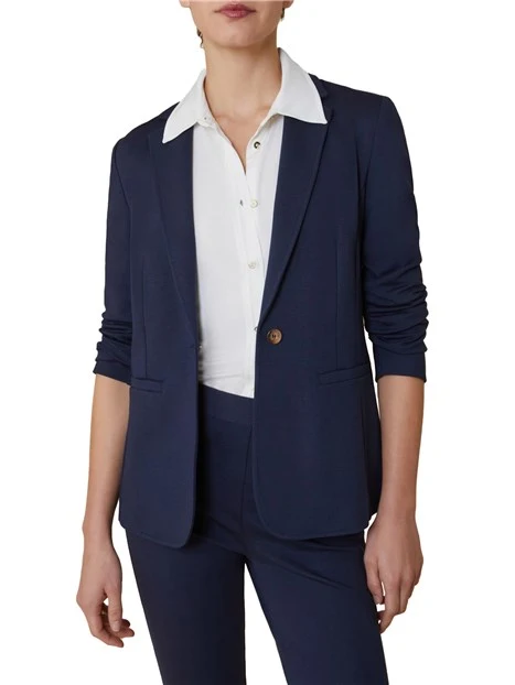 GIACCA BLAZER MONOPETTO SLIM FIT DONNA BLU