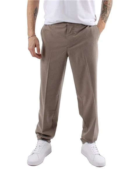 PANTALONI CHINO FLUIDI UOMO BEIGE