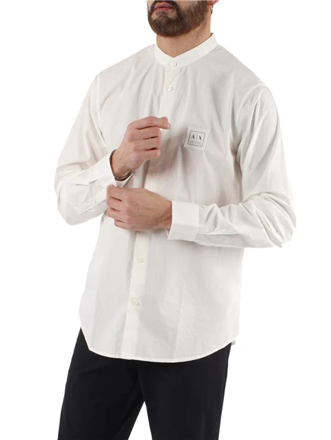 CAMICIA COLLO ALLA COREANA UOMO BIANCO