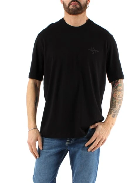 T-SHIRT MANICA CORTA CON LOGO IN COTONE UOMO NERO