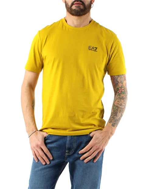 T-SHIRT MANICA CORTA CON LOGO SUL PETTO UOMO GIALLO