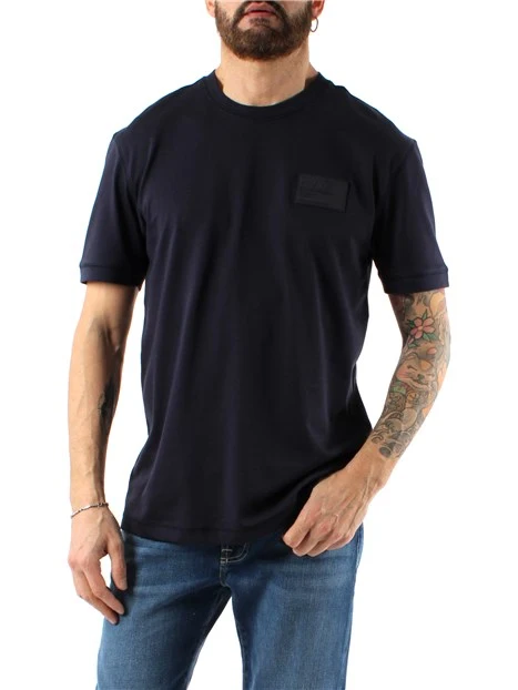 T-SHIRT MANICA CORTA CORE IDENTITY IN JERSEY DI COTONE UOMO BLU