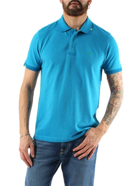 POLO MANICA CORTA SPECIAL DYED BEACH UOMO AZZURRO