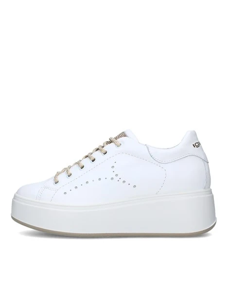 SNEAKERS PLATFORM 7657311 DONNA BIANCO PLATINO