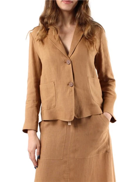 GIACCA BLAZER CON TASCHINI DONNA BEIGE