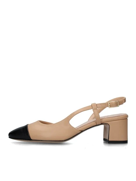 SLINGBACK 5170002 DONNA BEIGE NERO