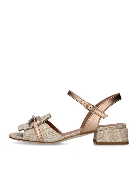 SANDALI TACCO BASSO 2180/MUSA DONNA BEIGE