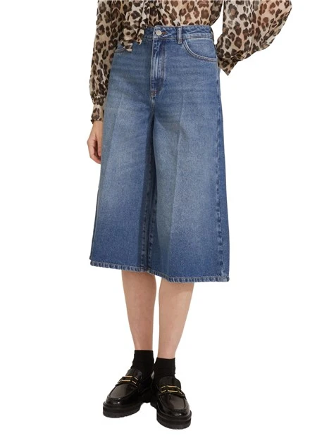 JEANS CROPPED CULOTTE DONNA BLU