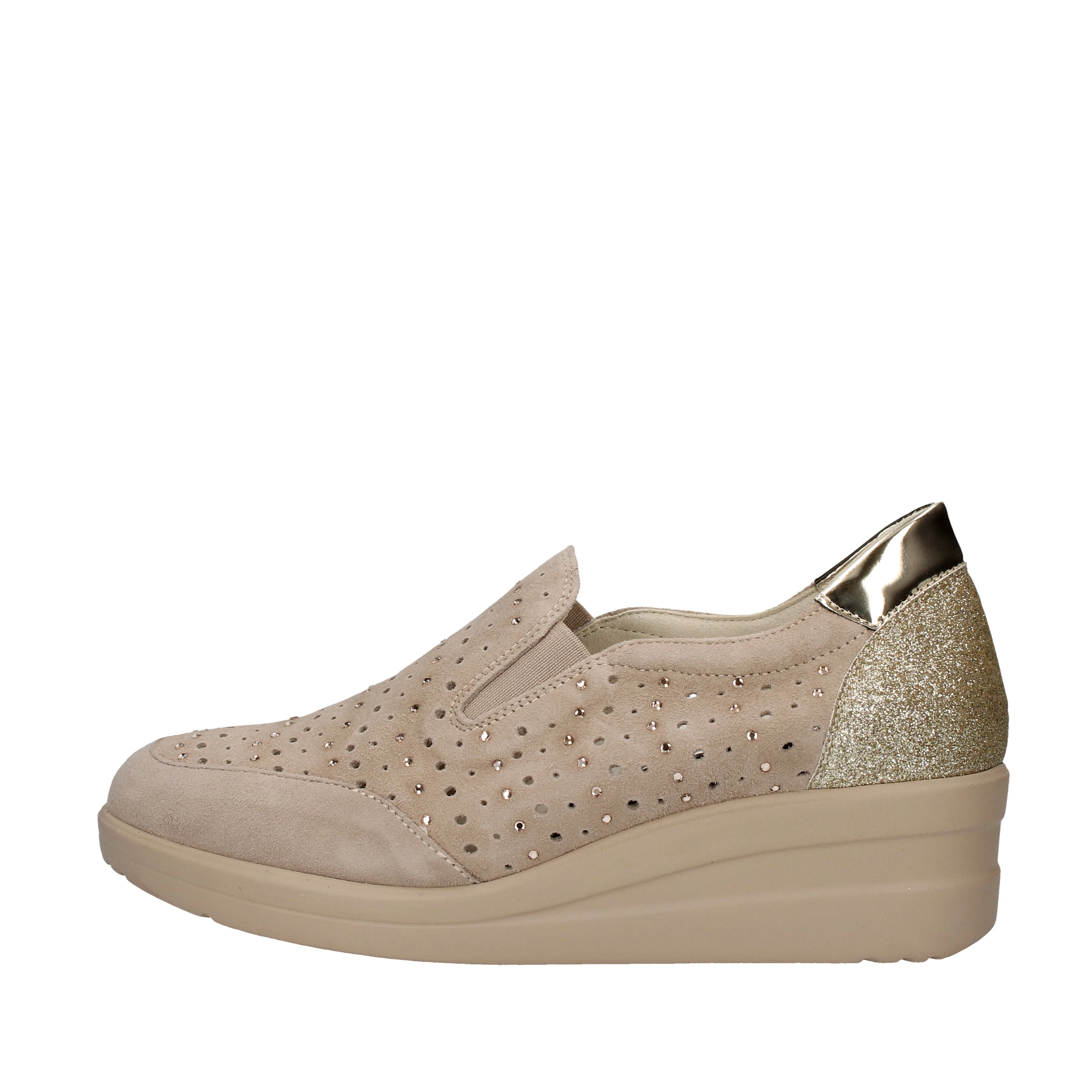 SNEAKERS SLIP ON RENNA IN CAMOSCIO DONNA BEIGE