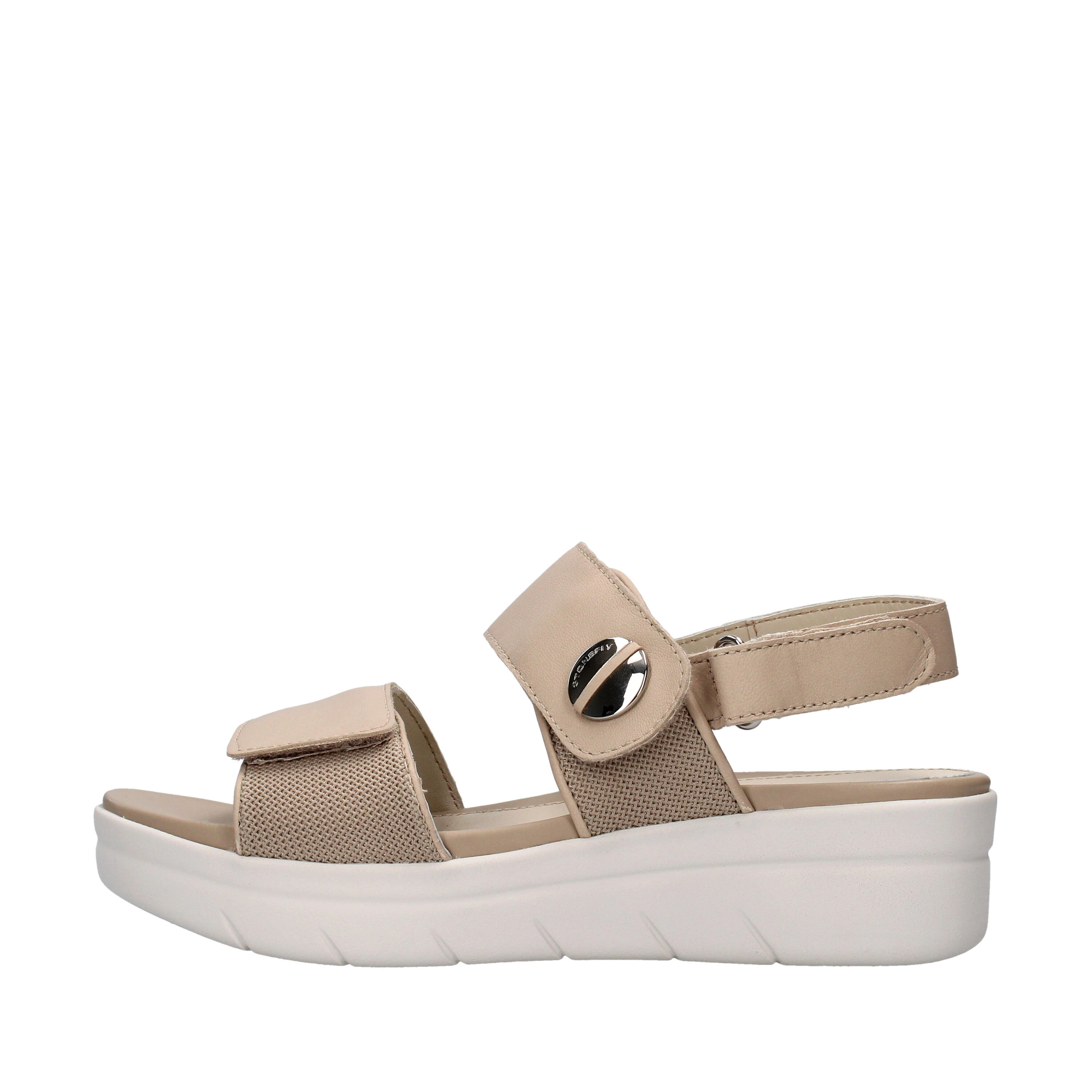 SANDALI CON ZEPPA HUMUS NAPPA DONNA BEIGE