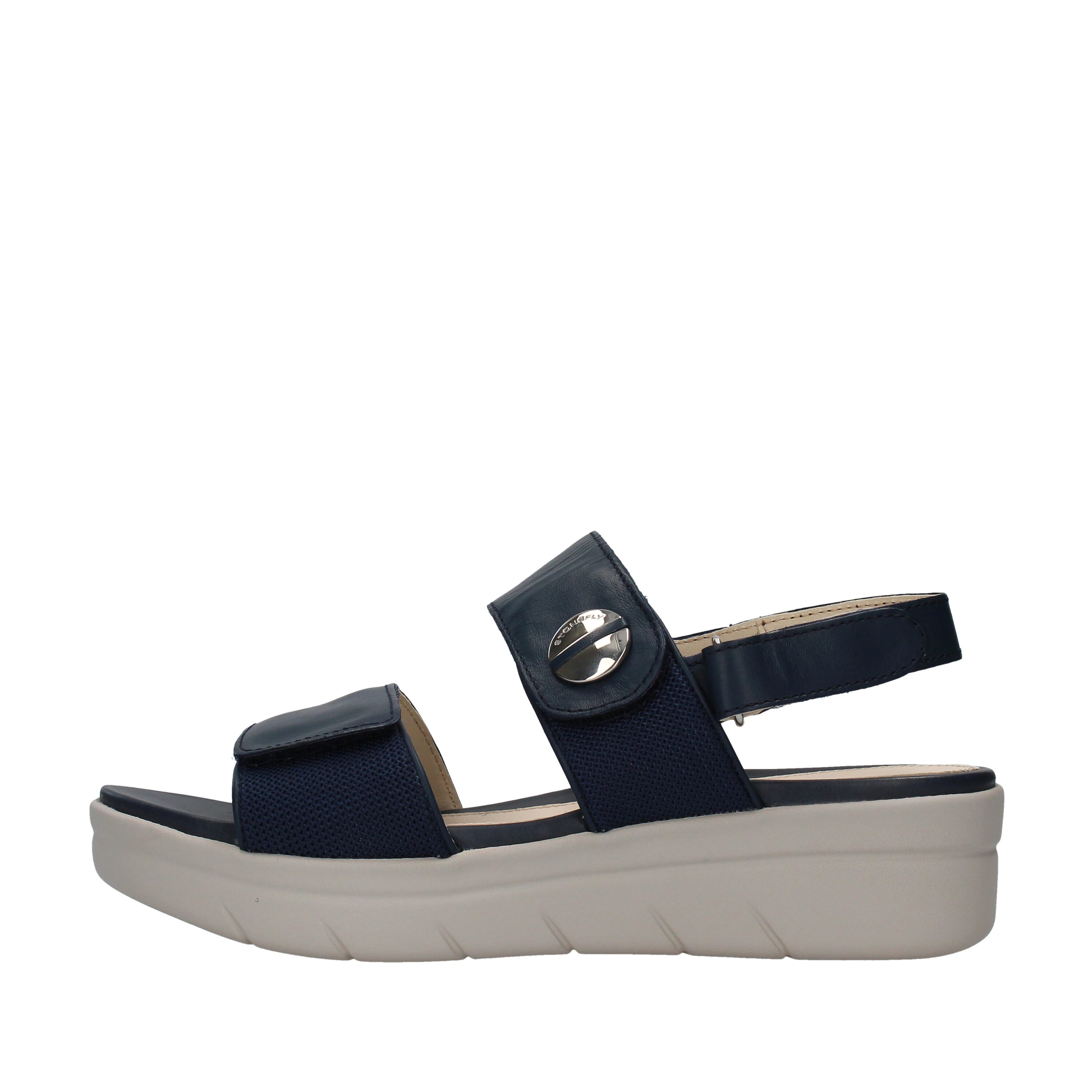 SANDALI CON ZEPPA HUMUS NAPPA DONNA BLU