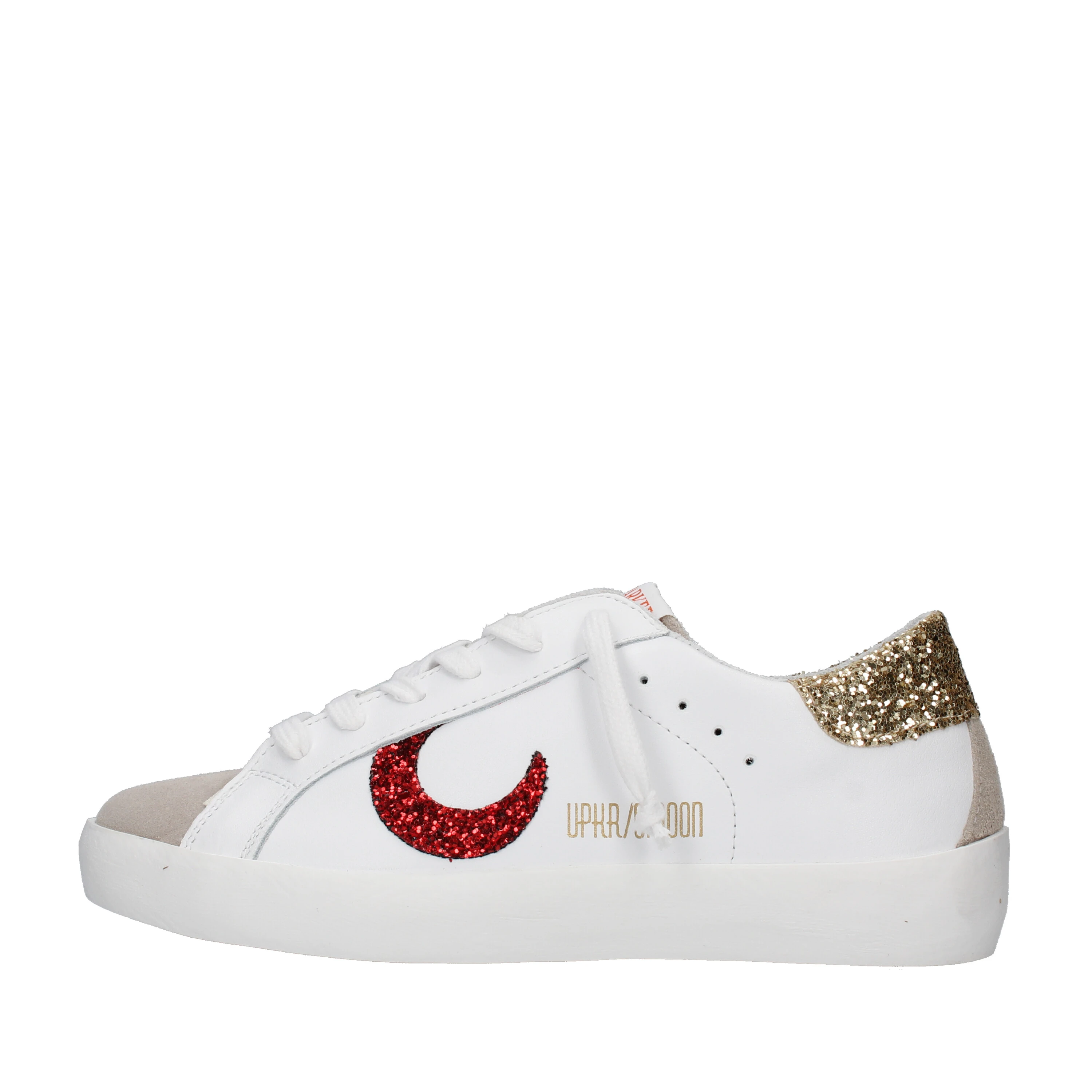 SNEAKERS BASSE LUNA GLITTER PLATINO DONNA BIANCO