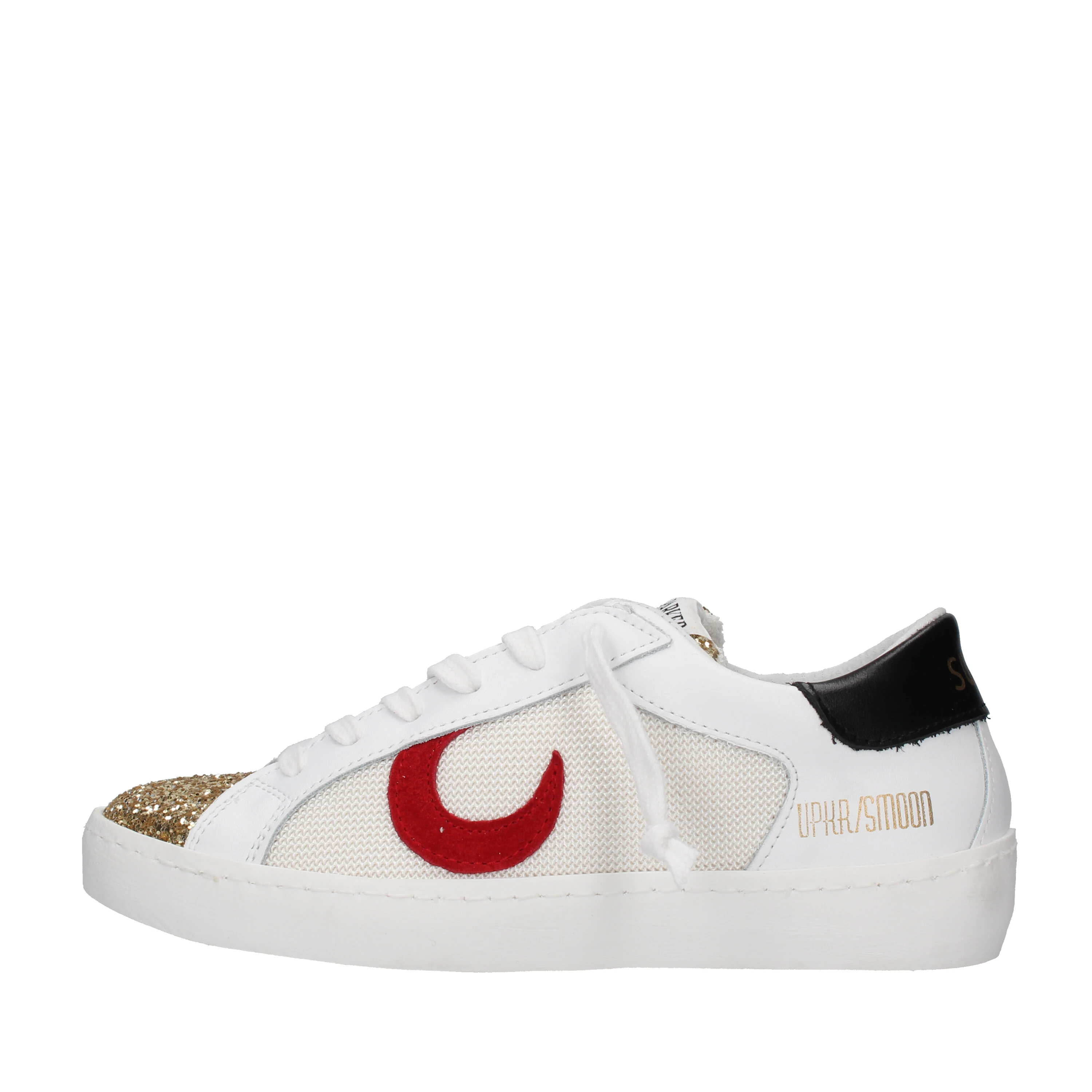 SNEAKERS LUNA GLITTER ORO CON LOGO DONNA BIANCO