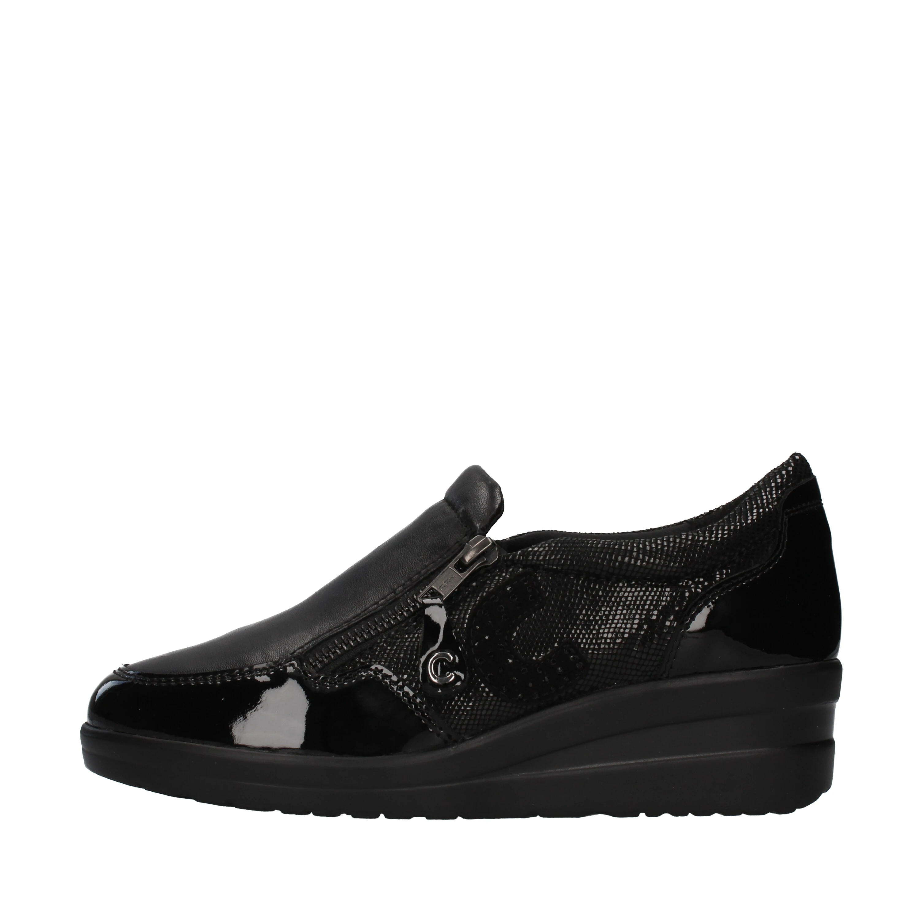 SNEAKERS SLIP ON CON LETTERA DONNA NERO