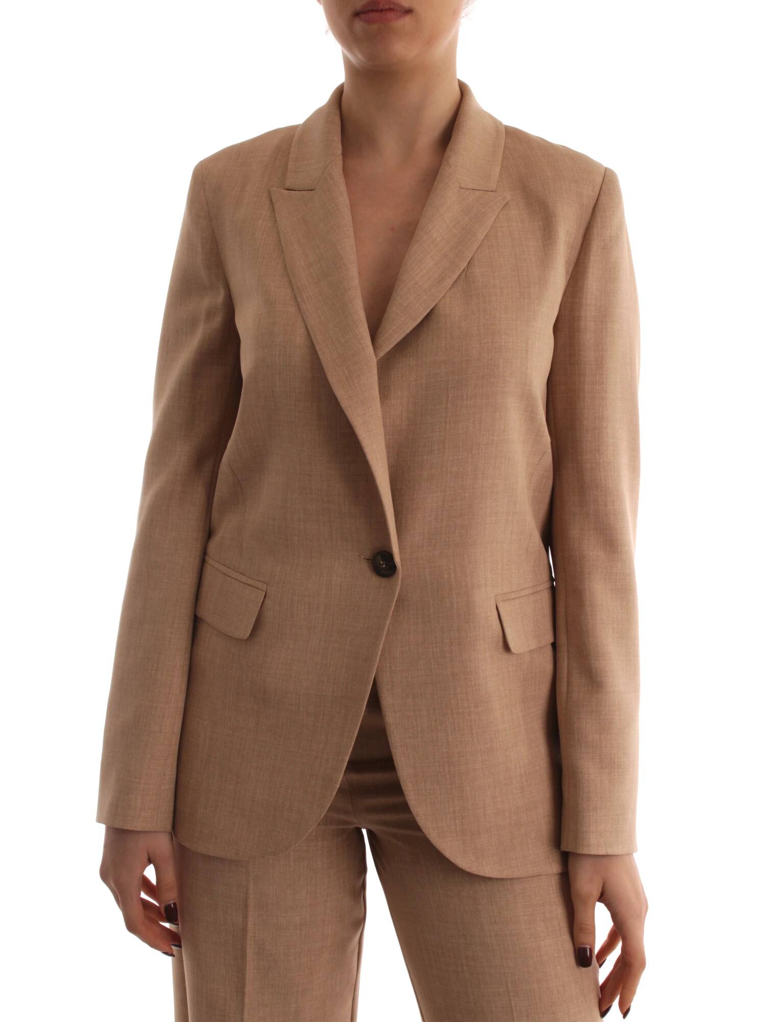 GIACCA BLAZER IN TELA DONNA BEIGE