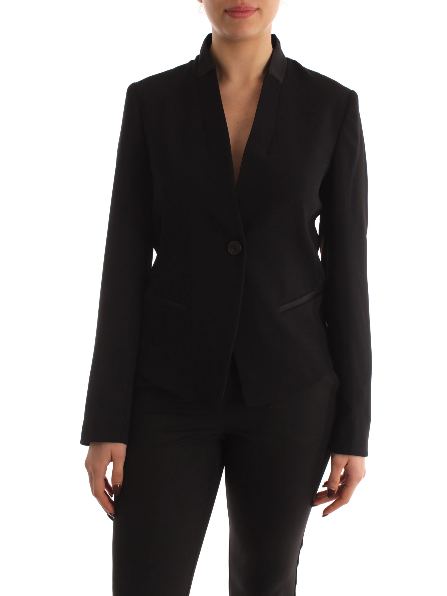 GIACCA BLAZER ART. 365 SEMIADERENTE MONOPETTO DONNA NERO