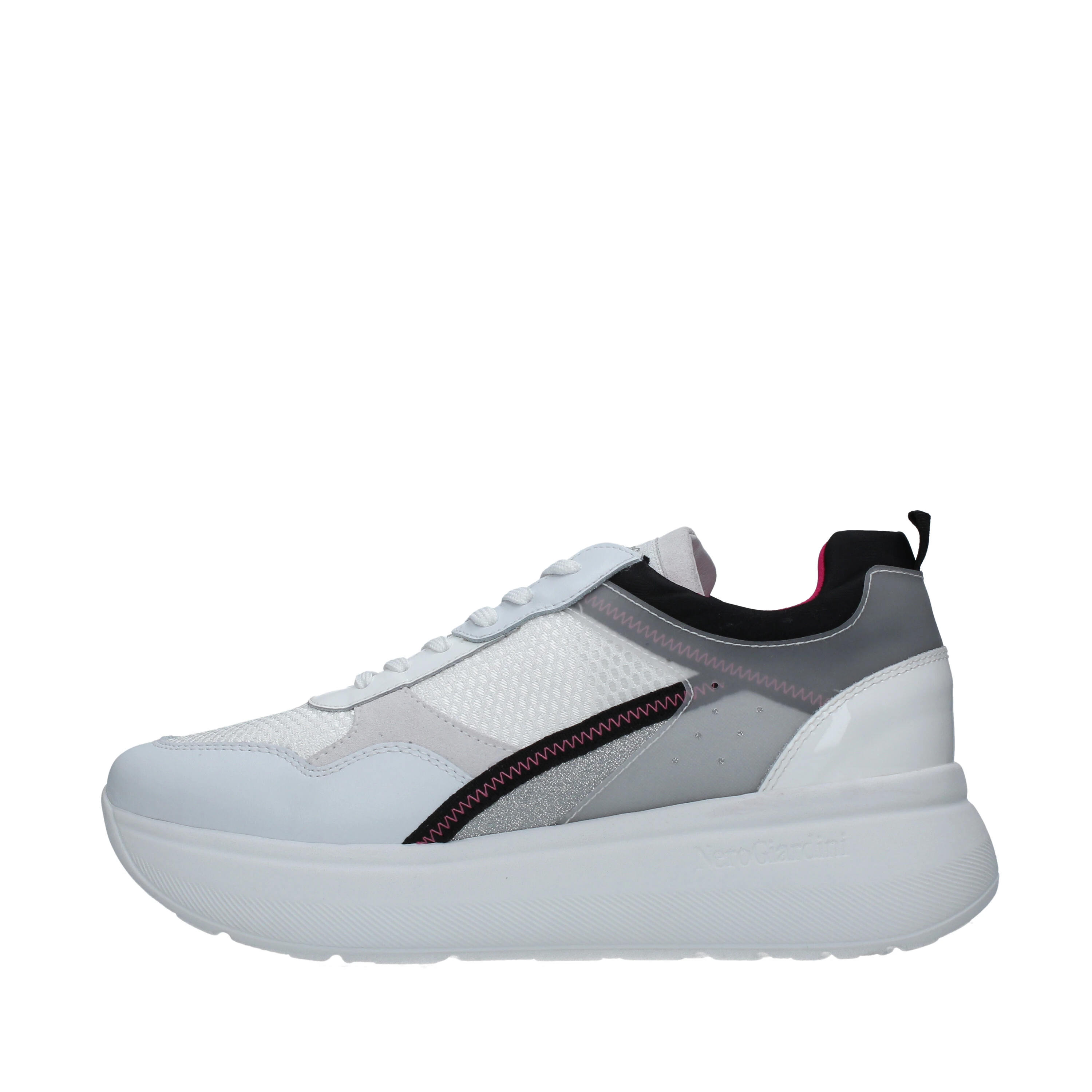 SNEAKERS PLATFORM CON INSERTO IN GOMMA DONNA BIANCO