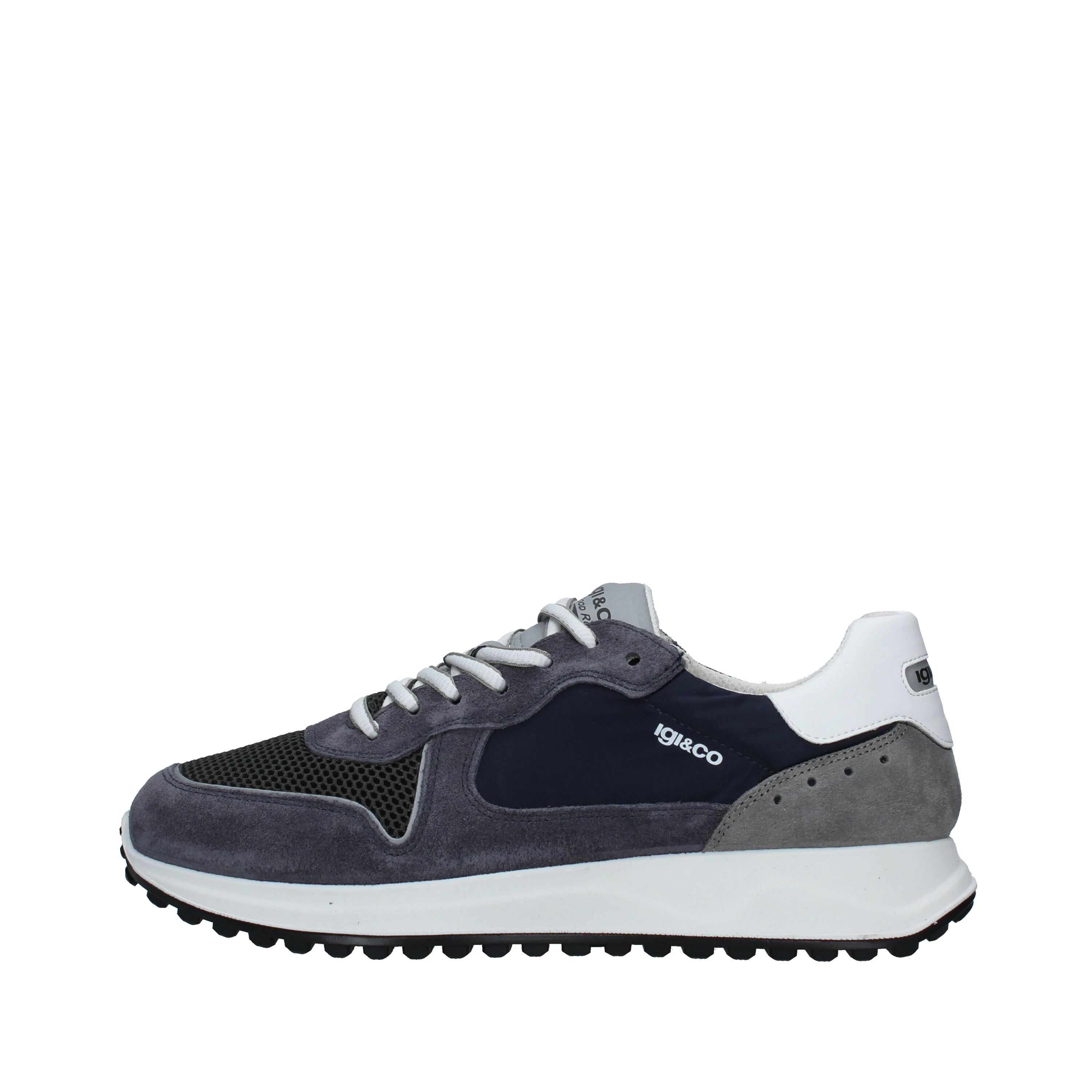 SNEAKERS PLATFORM SCAMOSCIATE CON LOGO UOMO BLU