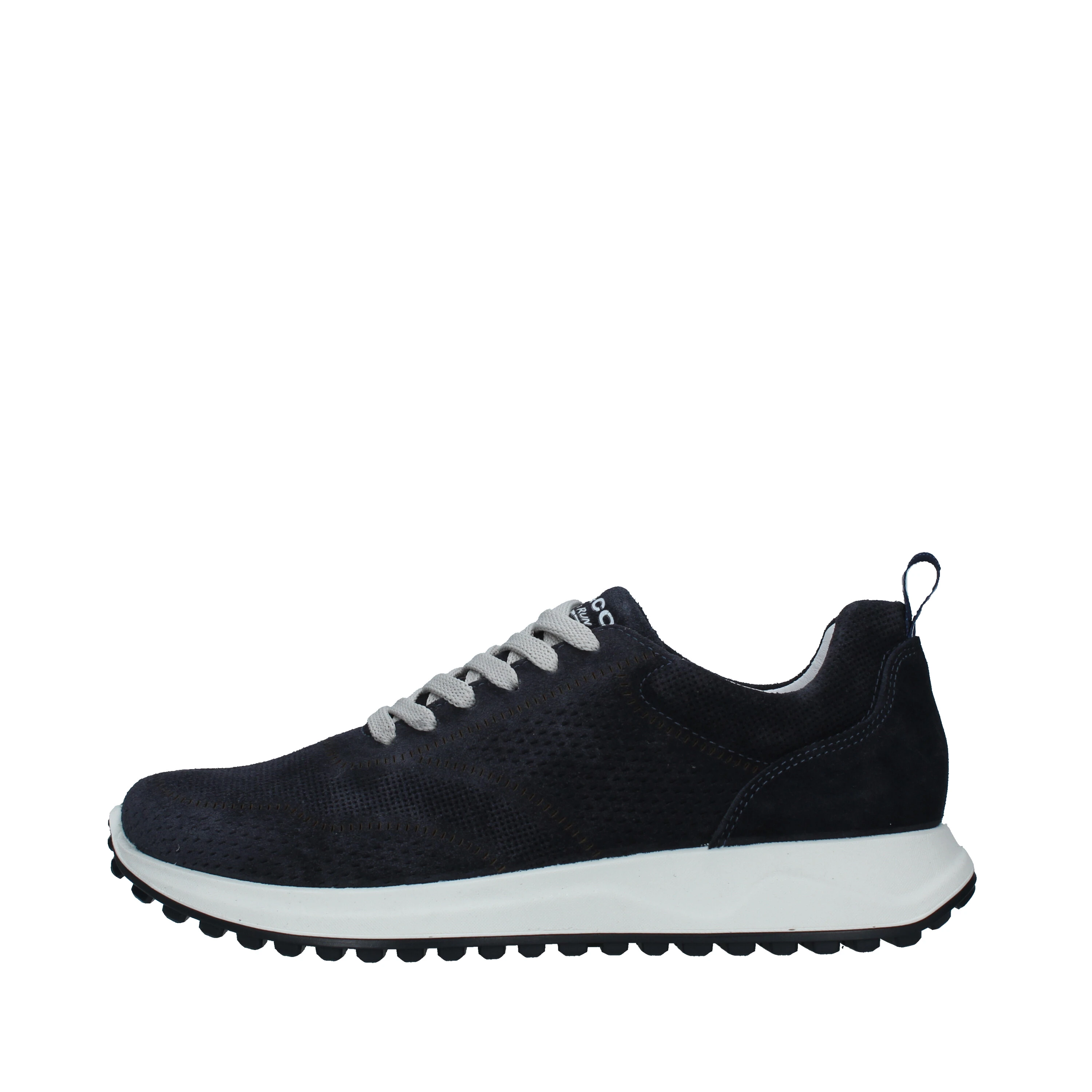 SNEAKERS BASSE SCAMOSCIATE CON FORI UOMO BLU