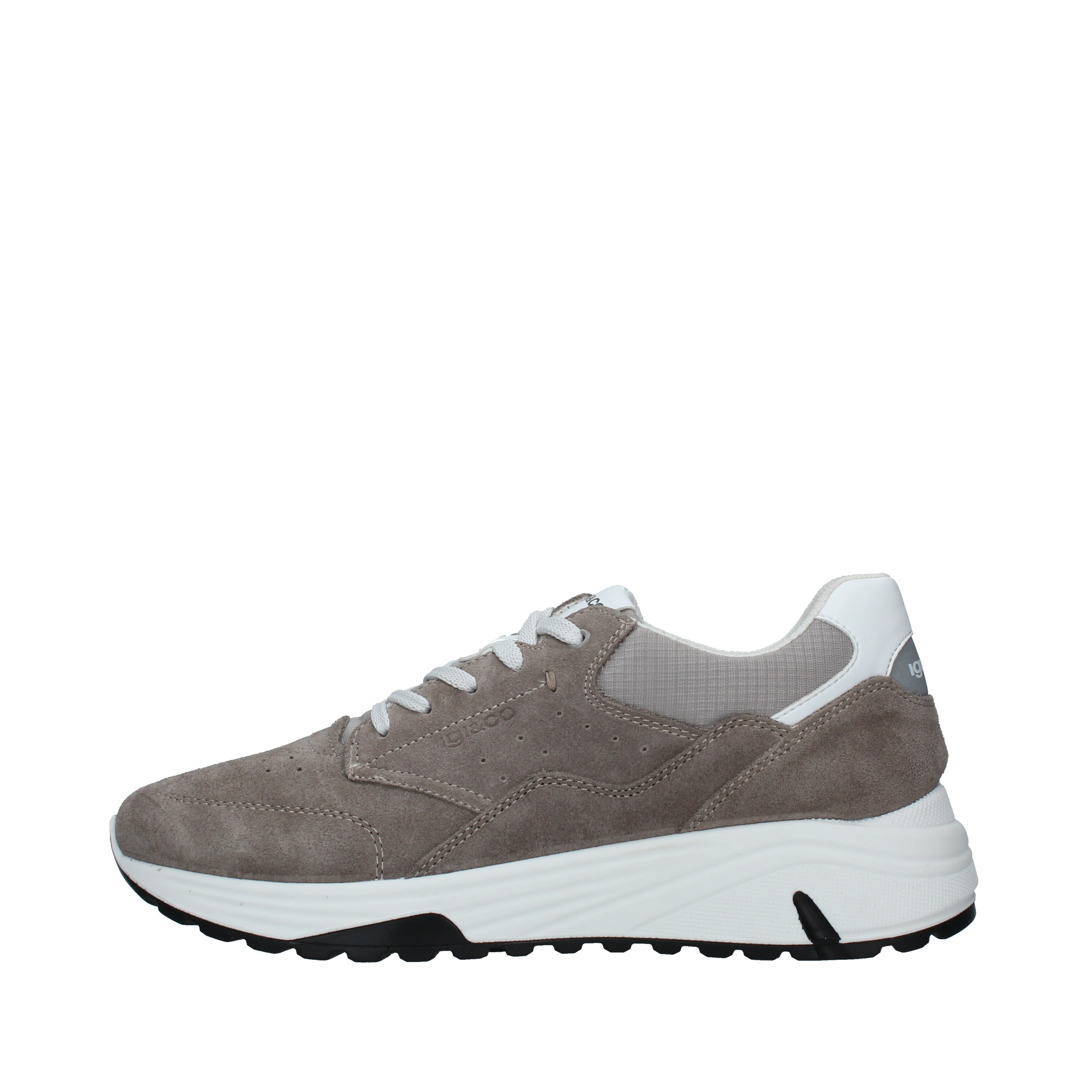 SNEAKERS PLATFORM LOGATE E TRAFORATE UOMO GRIGIO