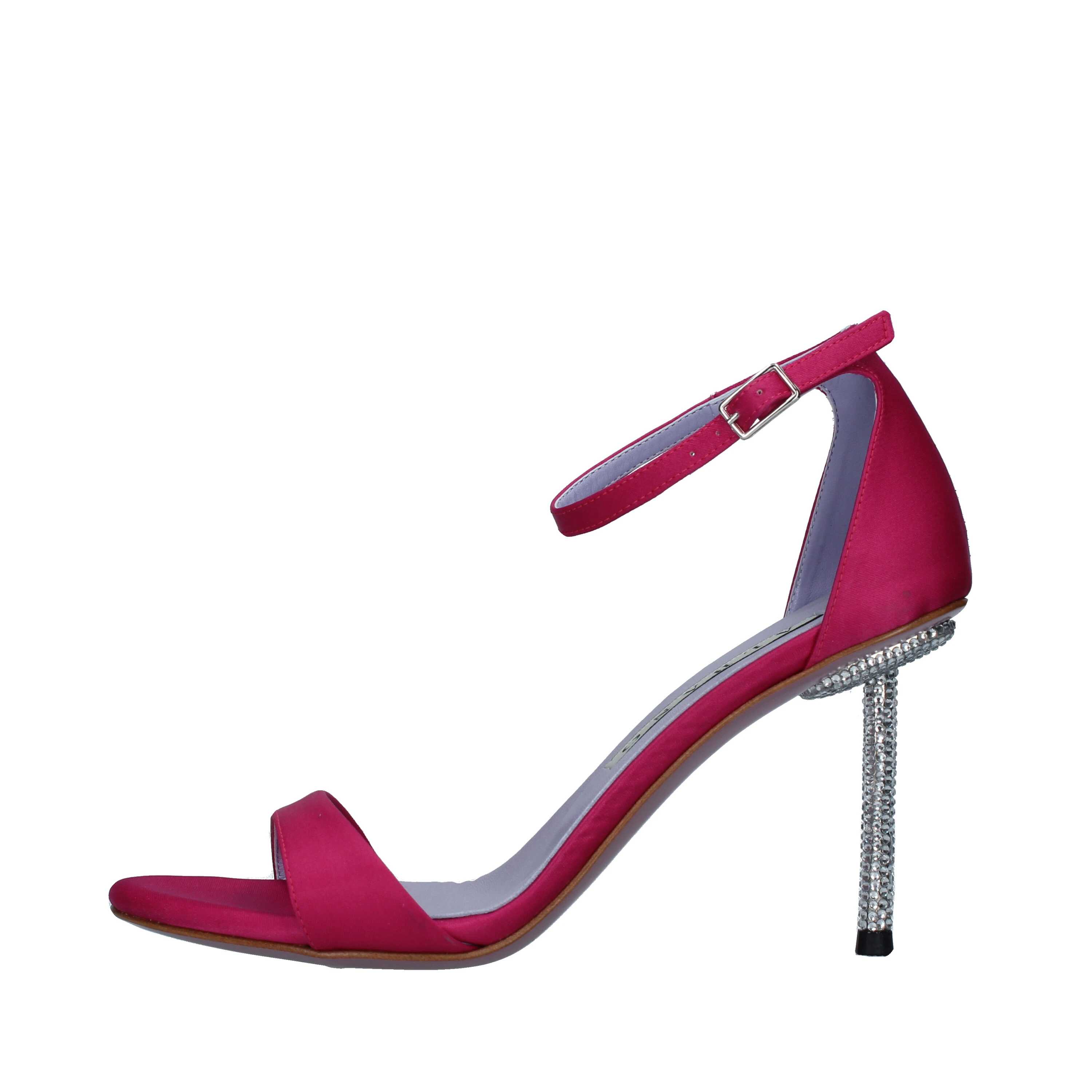 SANDALI TACCO ALTO IN STRASS DONNA FUCSIA