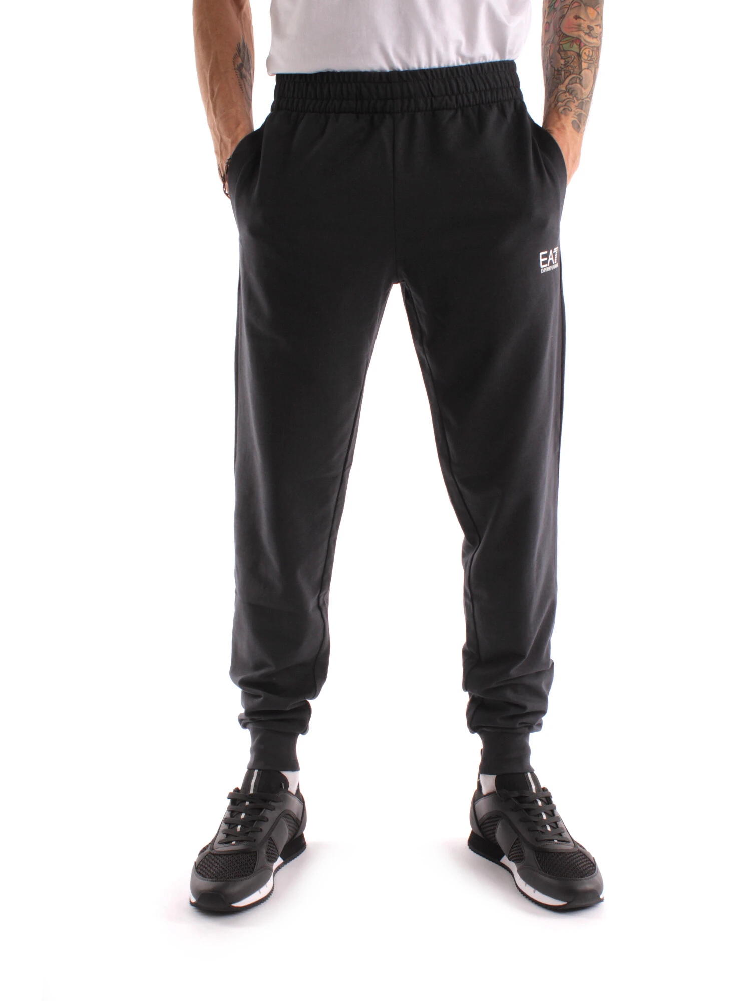 PANTALONI JOGGERS CON LOGO UOMO BLU