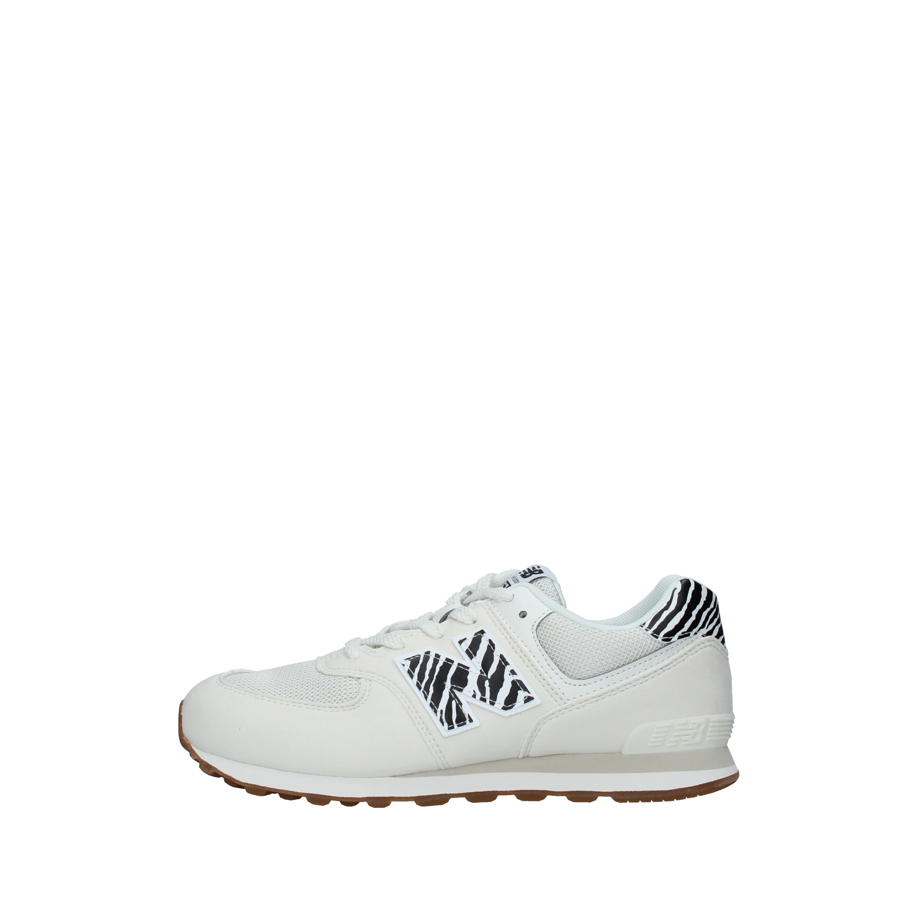 SNEAKERS BASSE CON INSERTI ZEBRATI 574 BAMBINA BIANCO