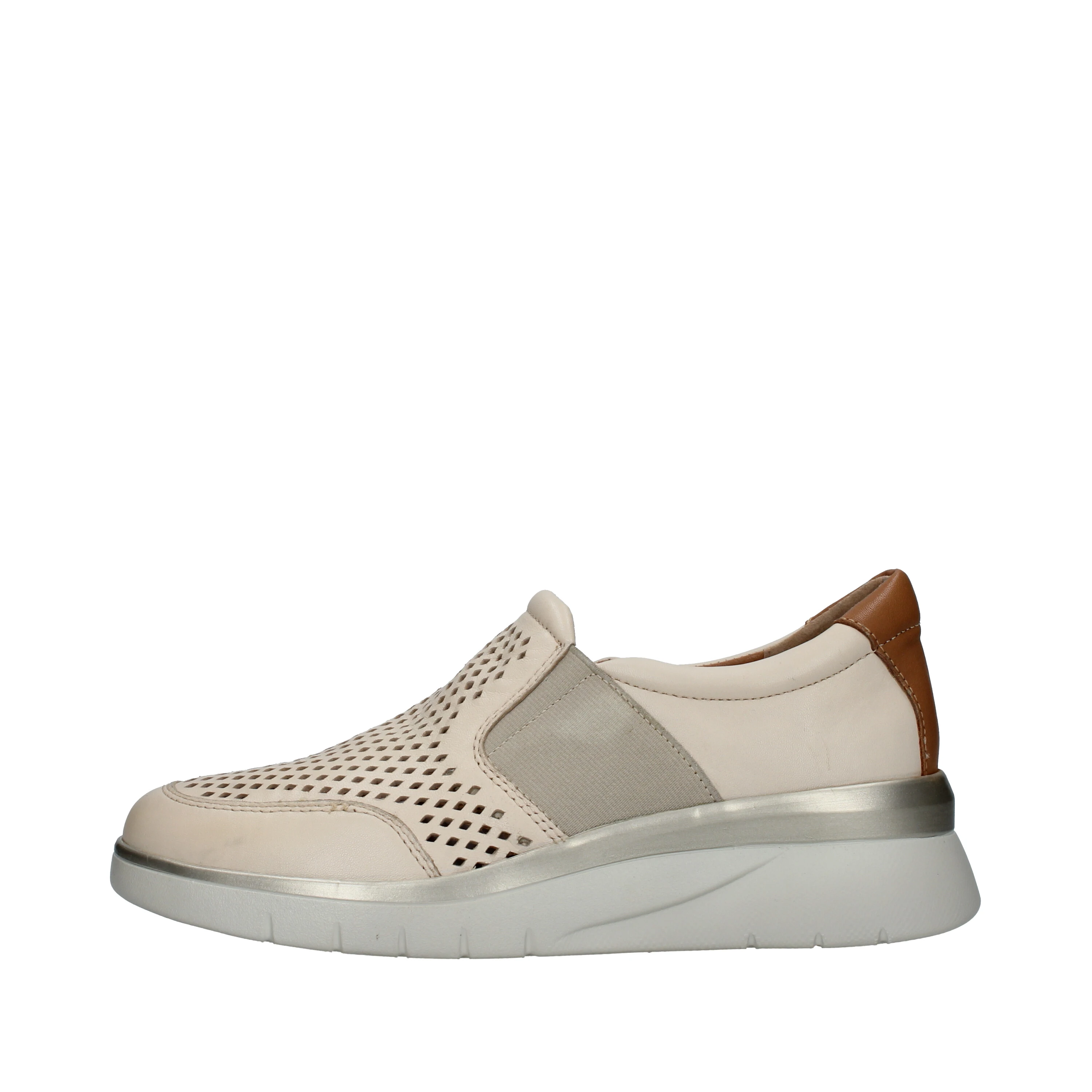 SNEAKERS SLIP ON CON ELASTICI LATERALI DONNA BEIGE