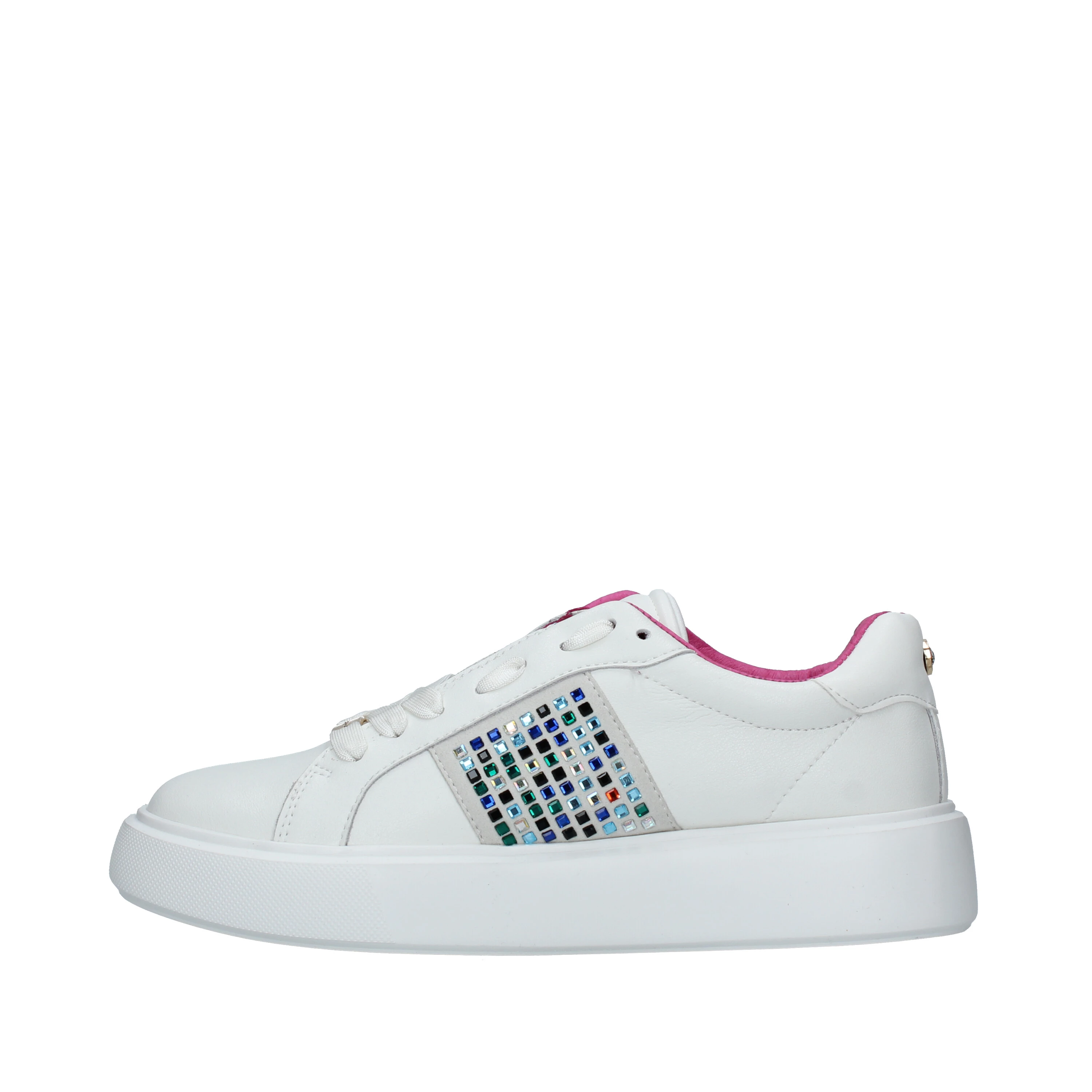 SNEAKERS PLATFORM CON INSERTI COLORATI PRIMULA DONNA BIANCO